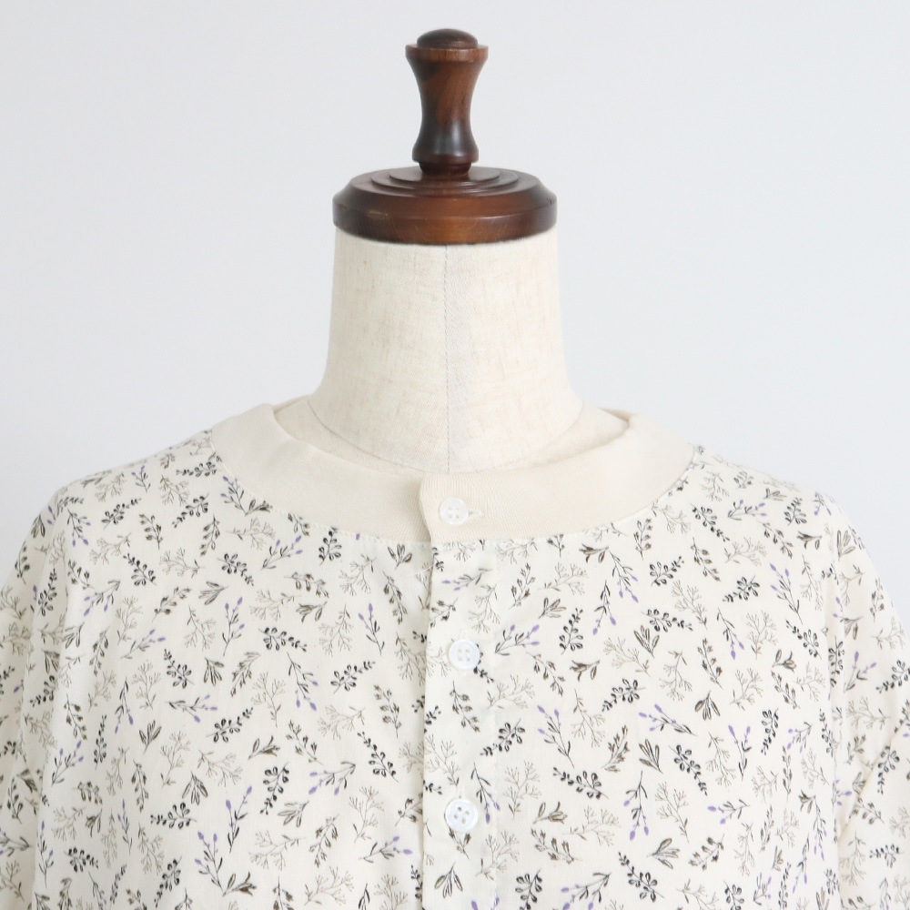 NARU(ナル) スケアコットンメランコリーフラワー ハンドベルワンピース 670920