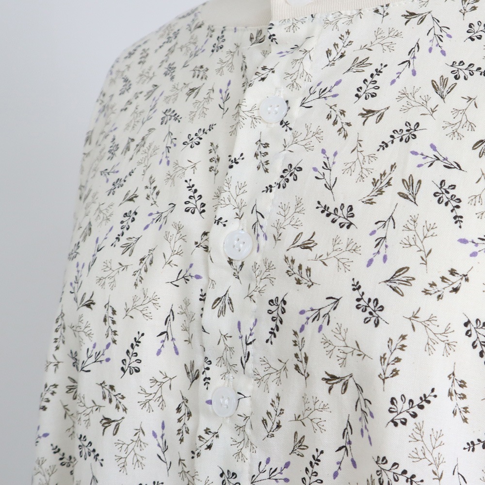 NARU(ナル) スケアコットンメランコリーフラワー ハンドベルワンピース 670920