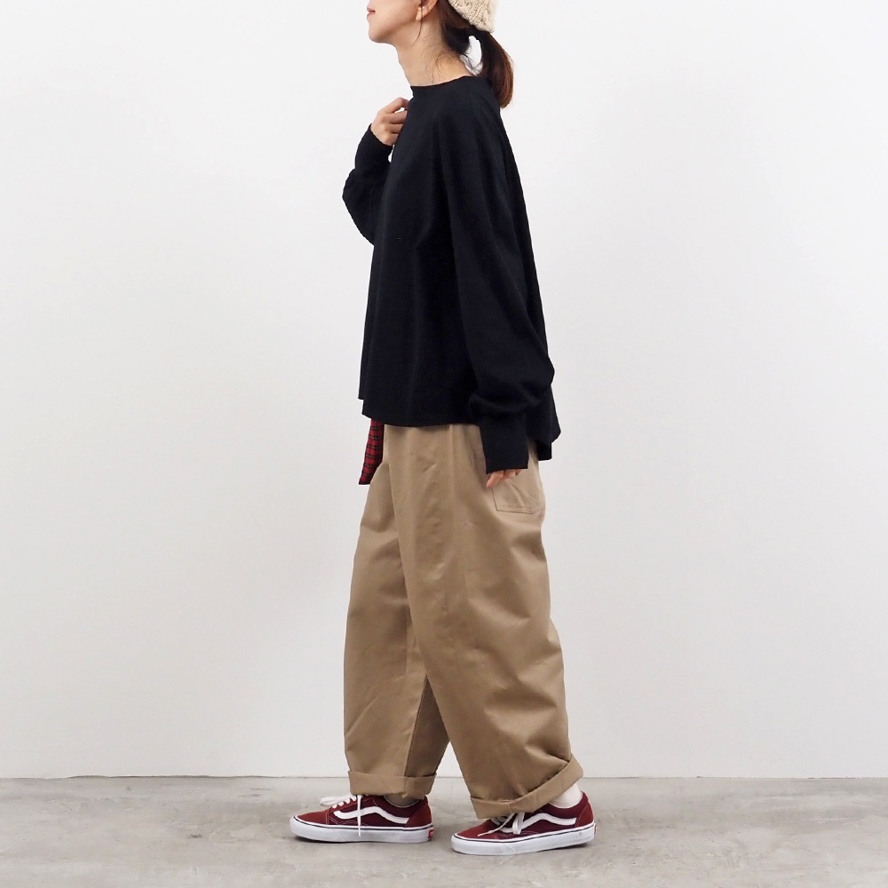 【WEB限定】NARU(ナル) 40/2CLASSIC天竺ラウンドプルオーバー 6WEB4C01