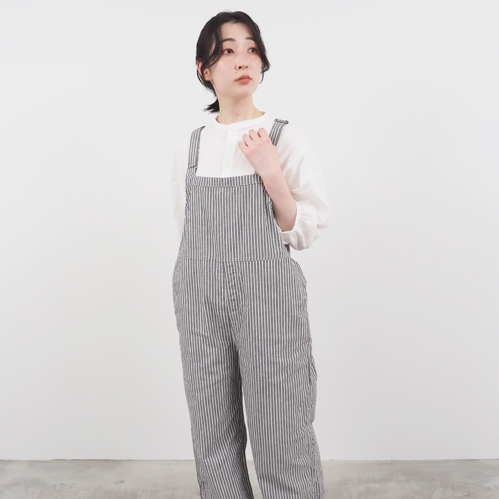 NARU(ナル) サマームラデニムストライプ サロペット 662815