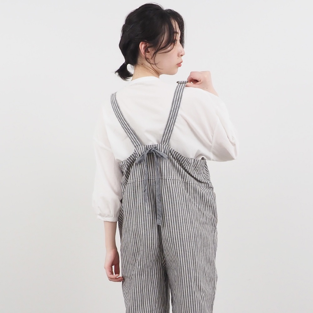 NARU(ナル) サマームラデニムストライプ サロペット 662815