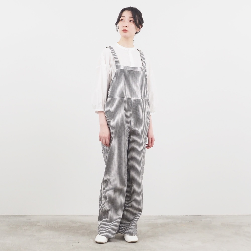 NARU(ナル) サマームラデニムストライプ サロペット 662815