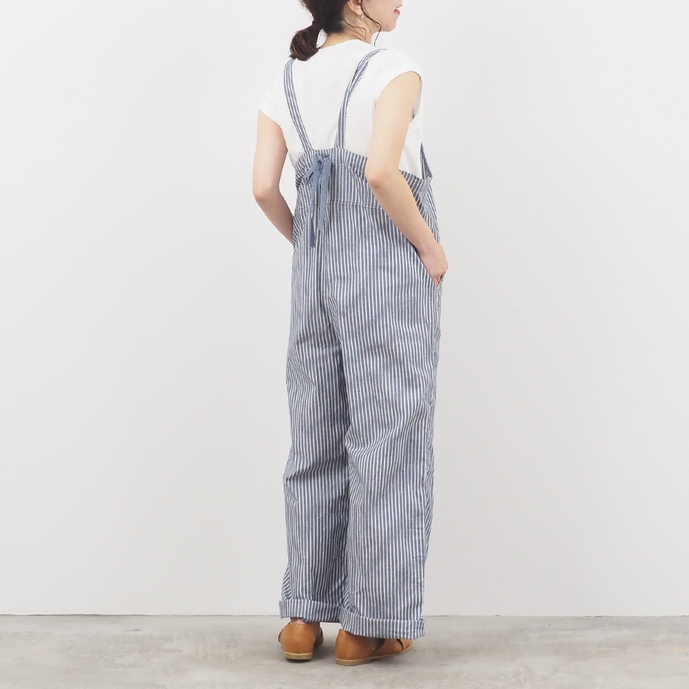 NARU(ナル) サマームラデニムストライプ サロペット 662815