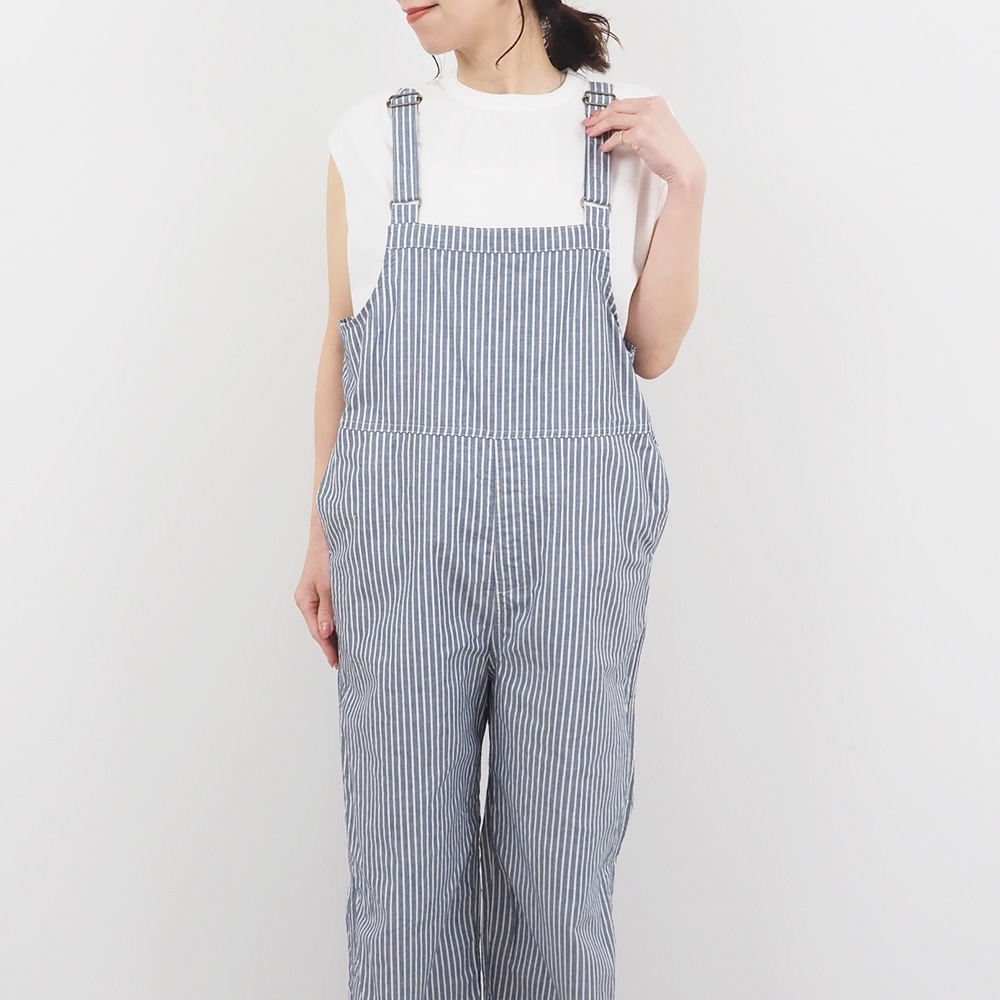 NARU(ナル) サマームラデニムストライプ サロペット 662815