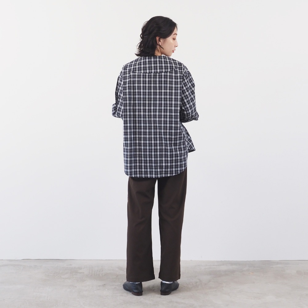 NARU(ナル) 40タータン スキッパーリボンブラウス 665830