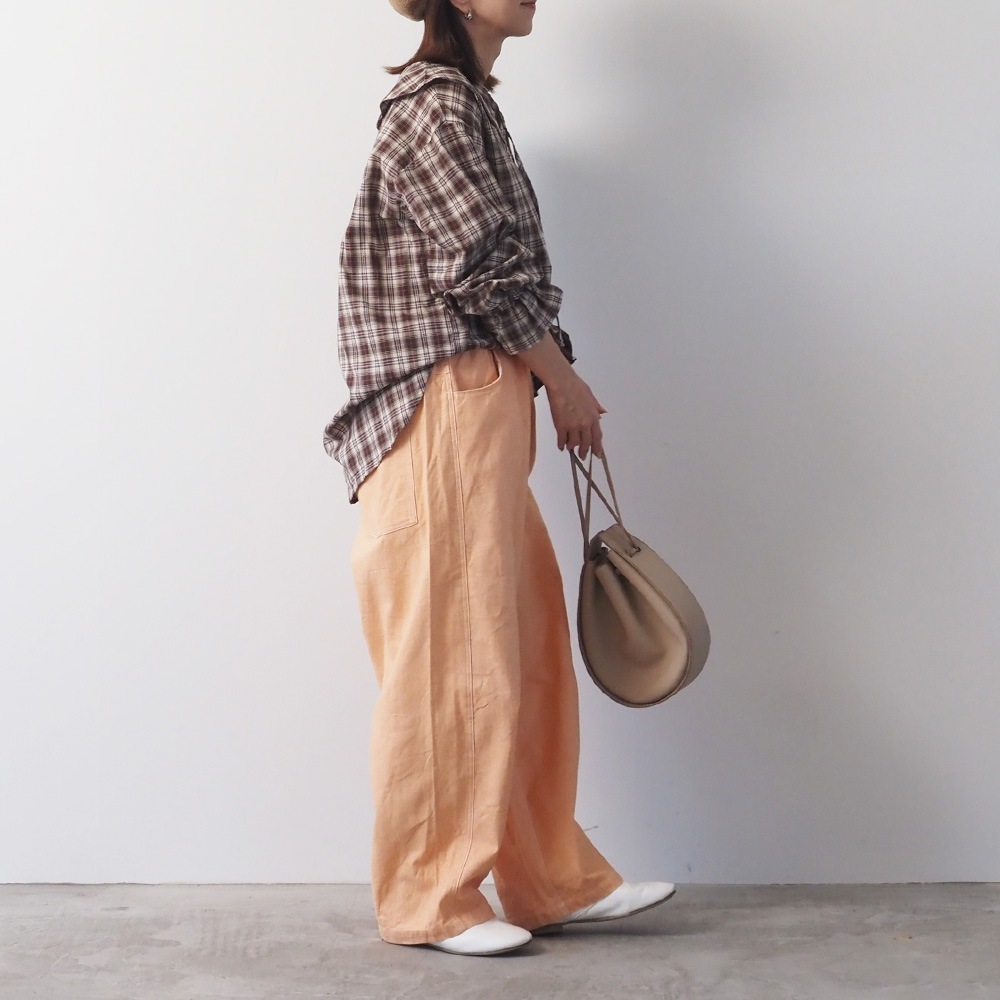 NARU(ナル) 40タータン スキッパーリボンブラウス 665830