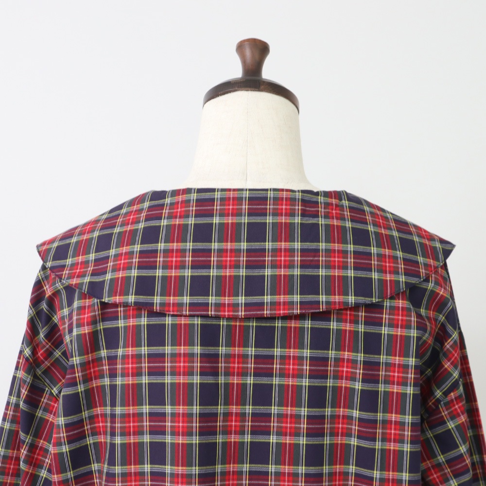 NARU(ナル) 40タータン スキッパーリボンブラウス 665830