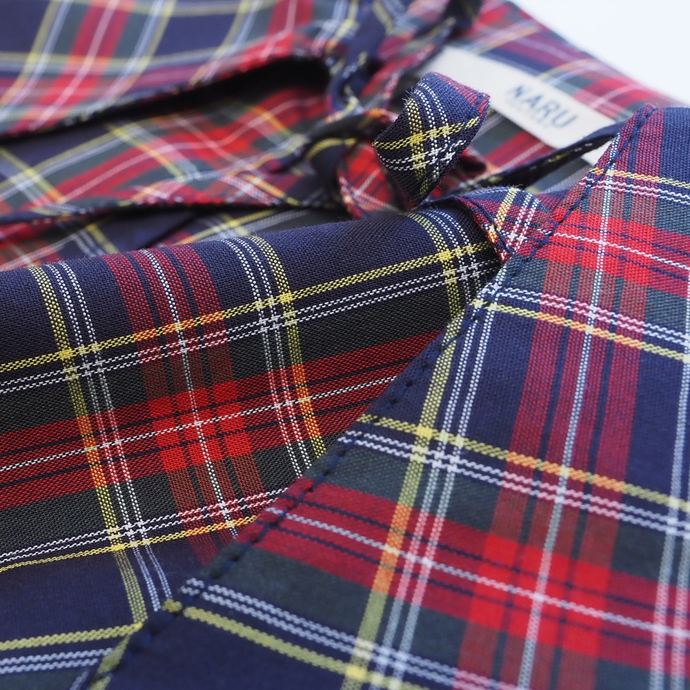 NARU(ナル) 40タータン スキッパーリボンブラウス 665830