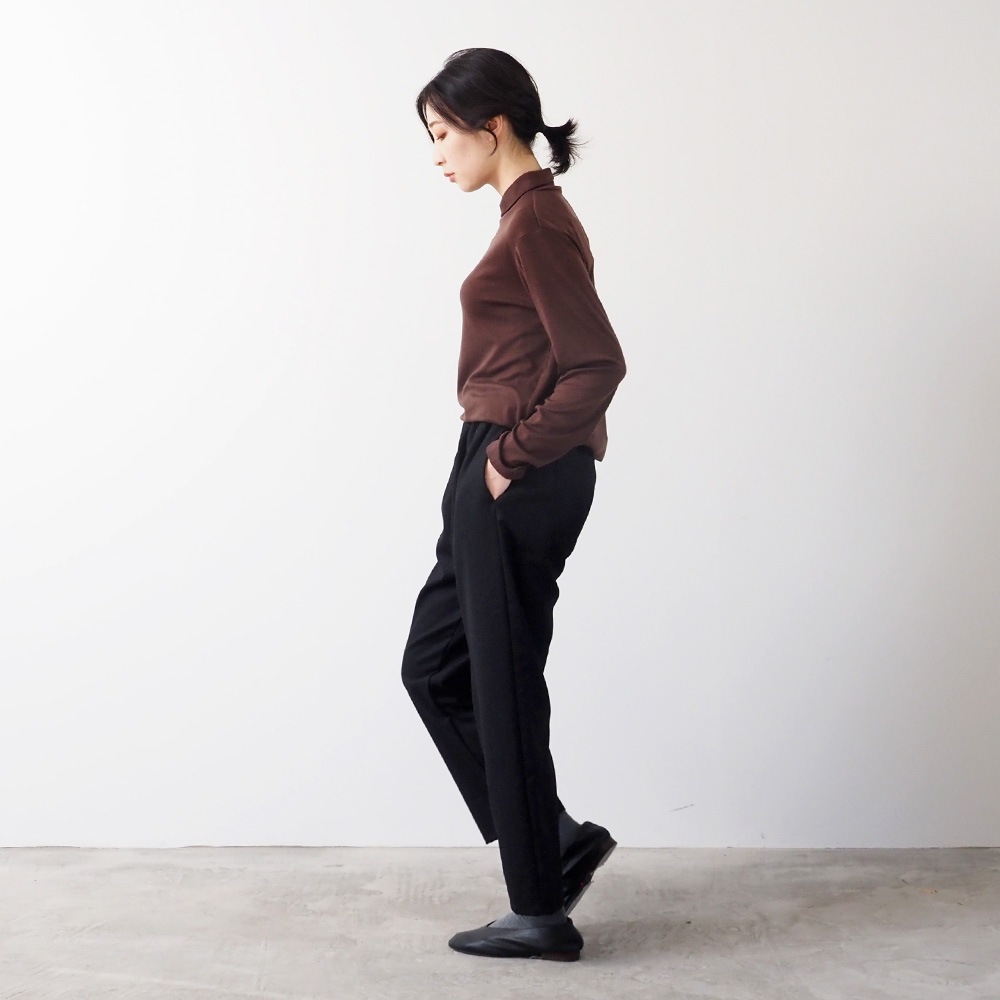 NARU(ナル) リヨセルハーフミラノリブ 衿付きPO(2WAY) 666201