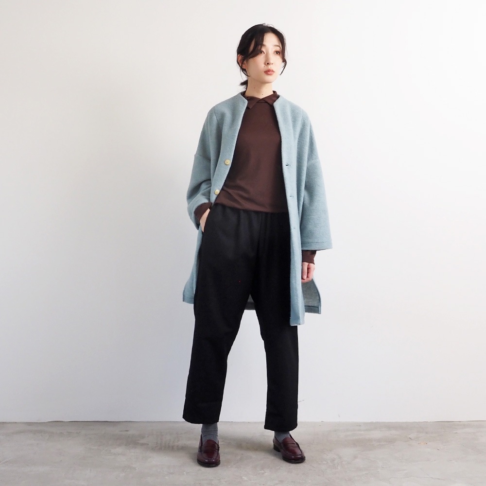 NARU(ナル) リヨセルハーフミラノリブ 衿付きPO(2WAY) 666201