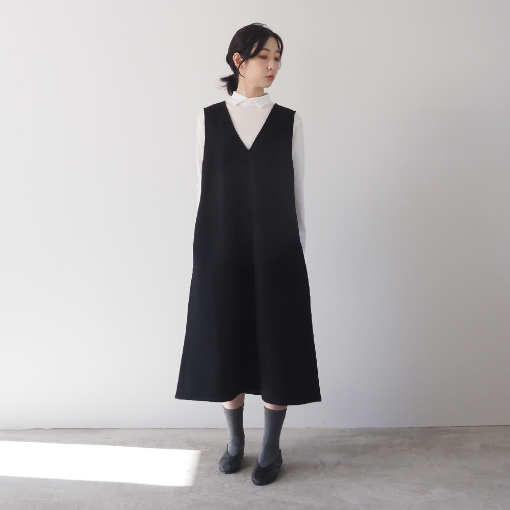 NARU(ナル) リヨセルハーフミラノリブ 衿付きPO(2WAY) 666201