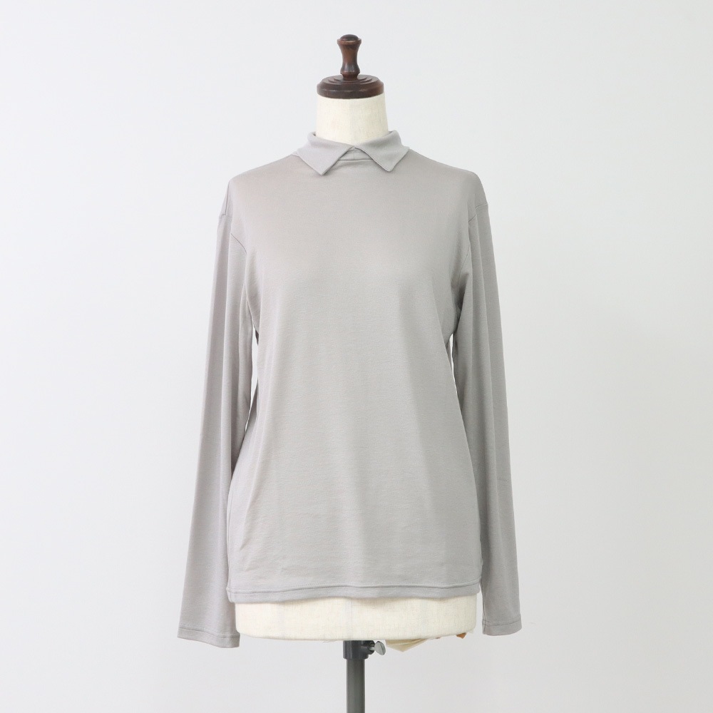 NARU(ナル) リヨセルハーフミラノリブ 衿付きPO(2WAY) 666201