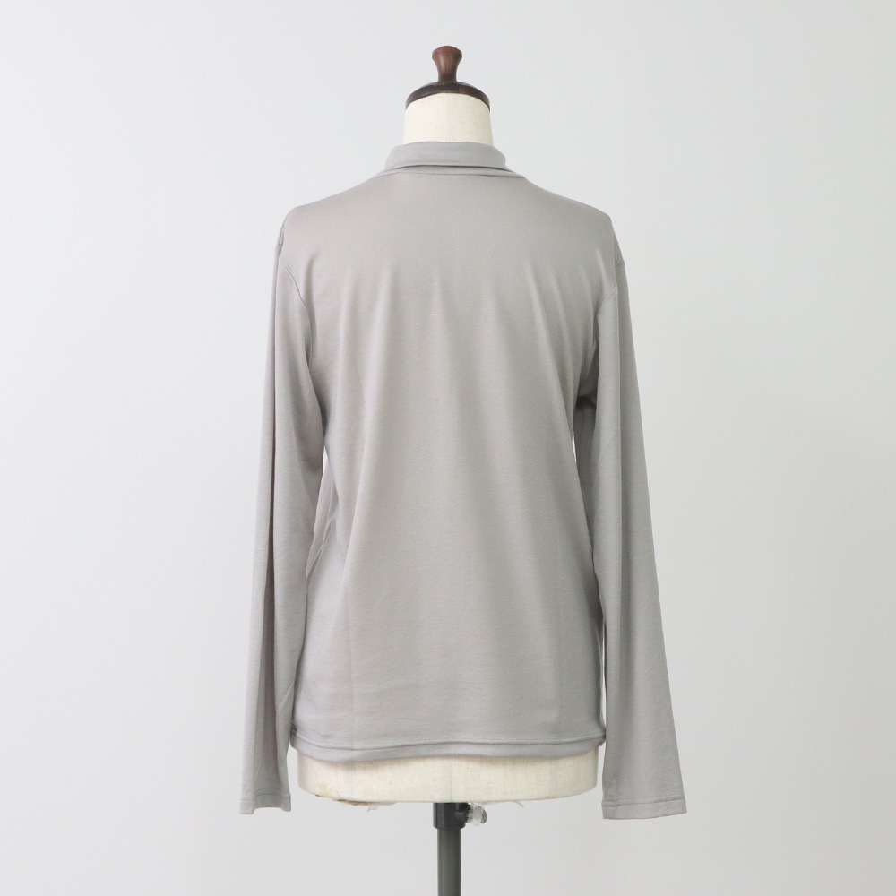 NARU(ナル) リヨセルハーフミラノリブ 衿付きPO(2WAY) 666201