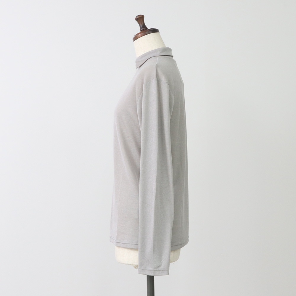 NARU(ナル) リヨセルハーフミラノリブ 衿付きPO(2WAY) 666201