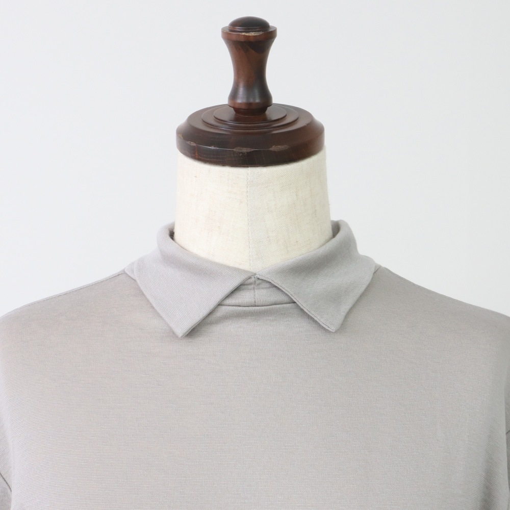 NARU(ナル) リヨセルハーフミラノリブ 衿付きPO(2WAY) 666201