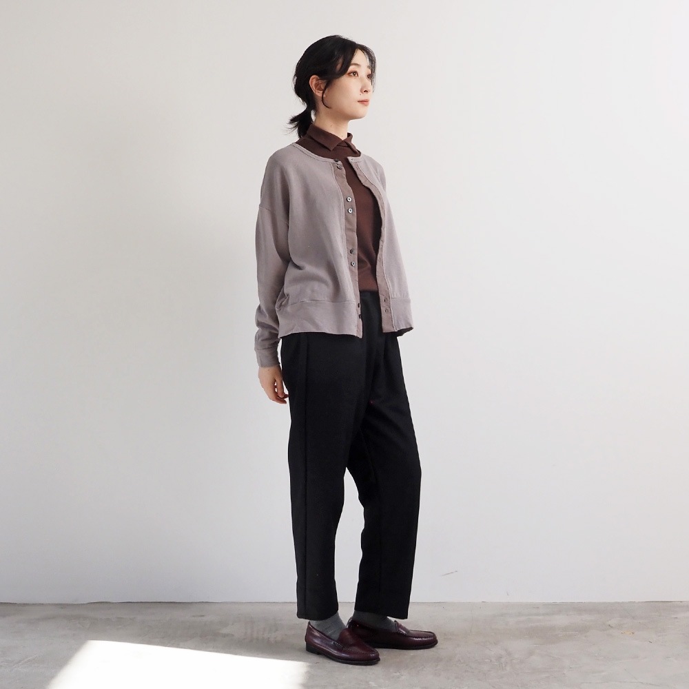 NARU(ナル) リヨセルハーフミラノリブ 衿付きPO(2WAY) 666201