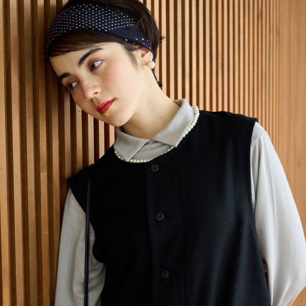 NARU(ナル) リヨセルハーフミラノリブ 衿付きPO(2WAY) 666201