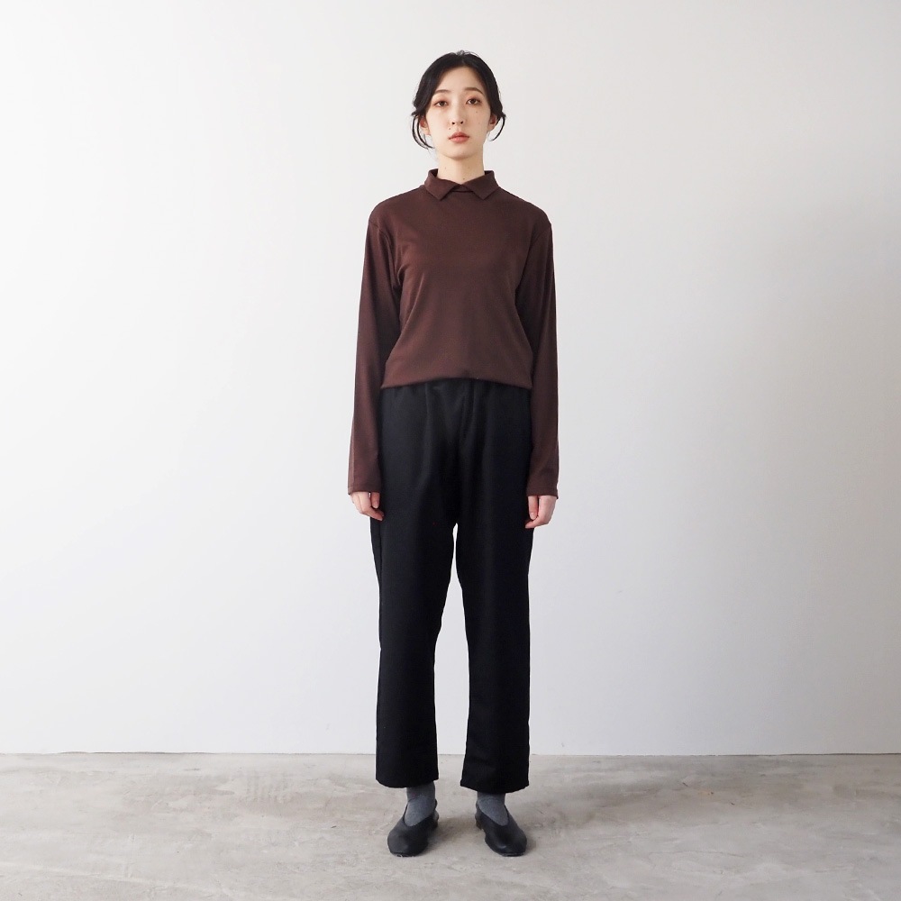 NARU(ナル) リヨセルハーフミラノリブ 衿付きPO(2WAY) 666201