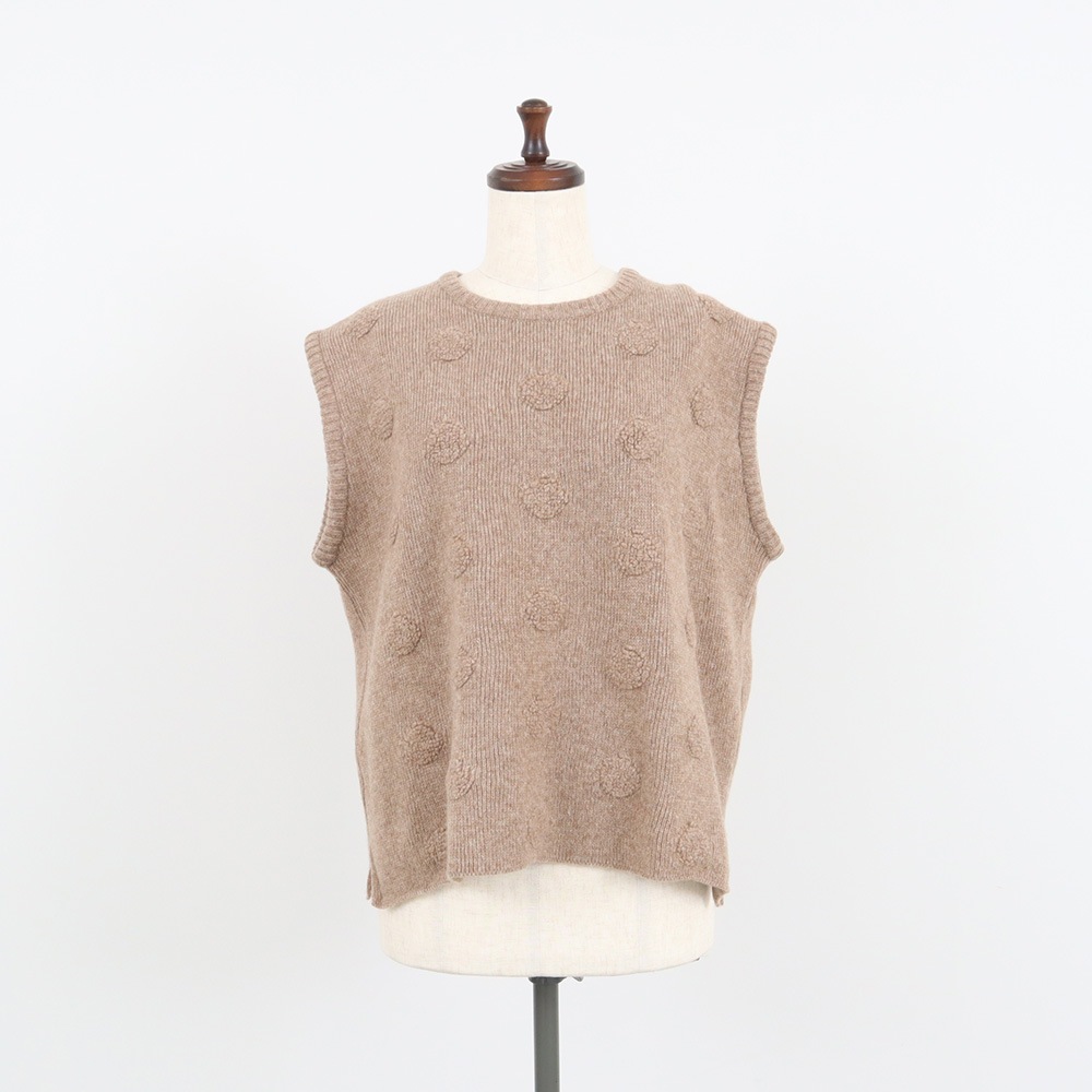 NARU(ナル) タスマニアラム パイルドットニットベスト 666611