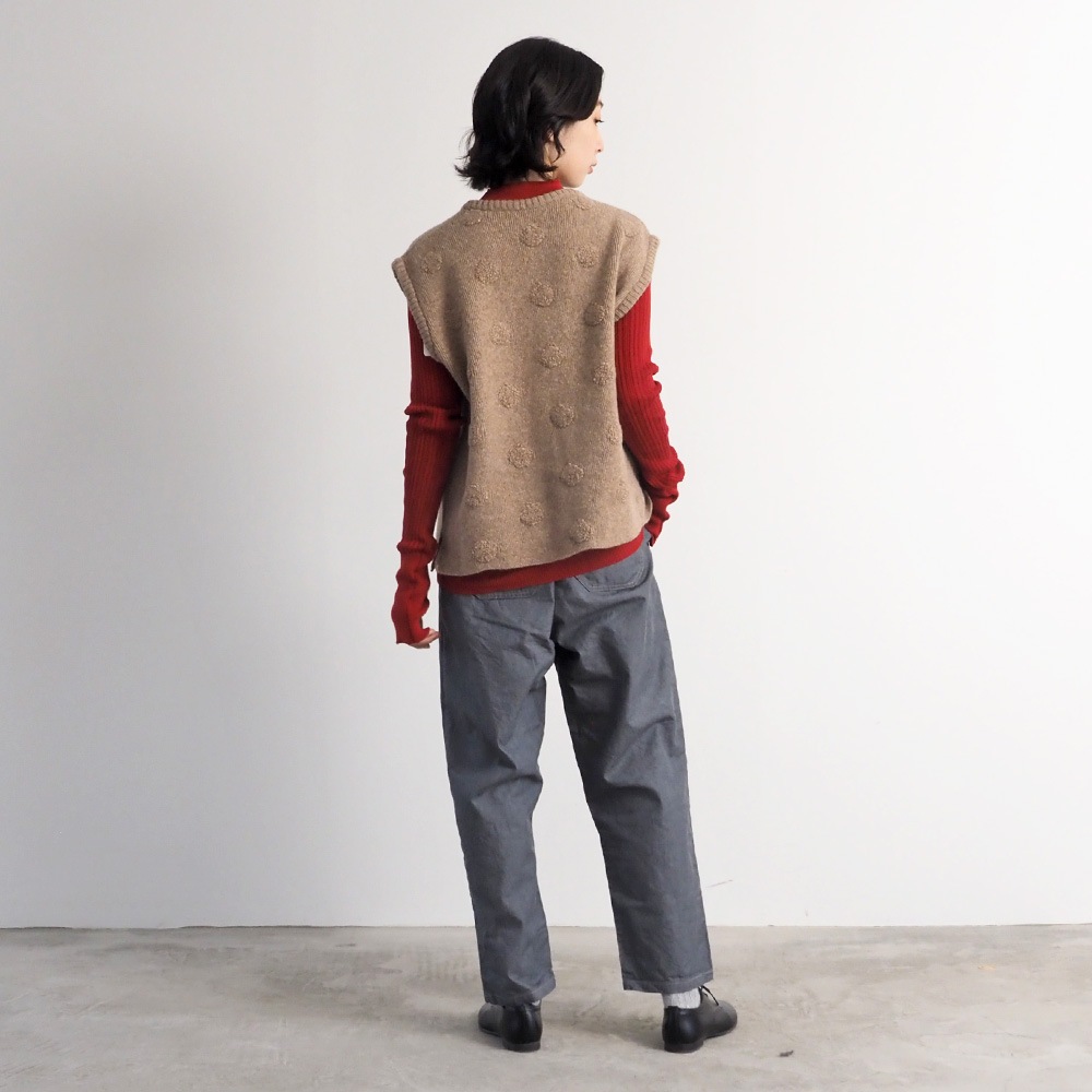 NARU(ナル) タスマニアラム パイルドットニットベスト 666611