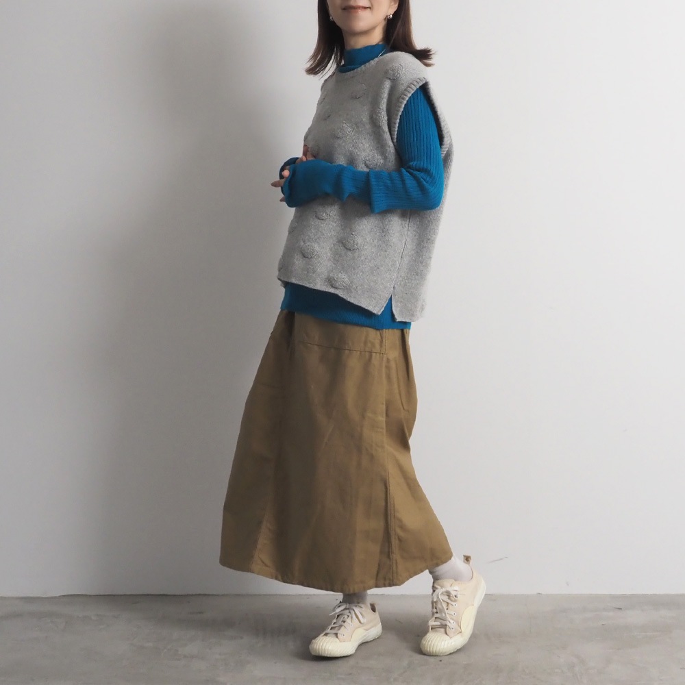 NARU(ナル) タスマニアラム パイルドットニットベスト 666611