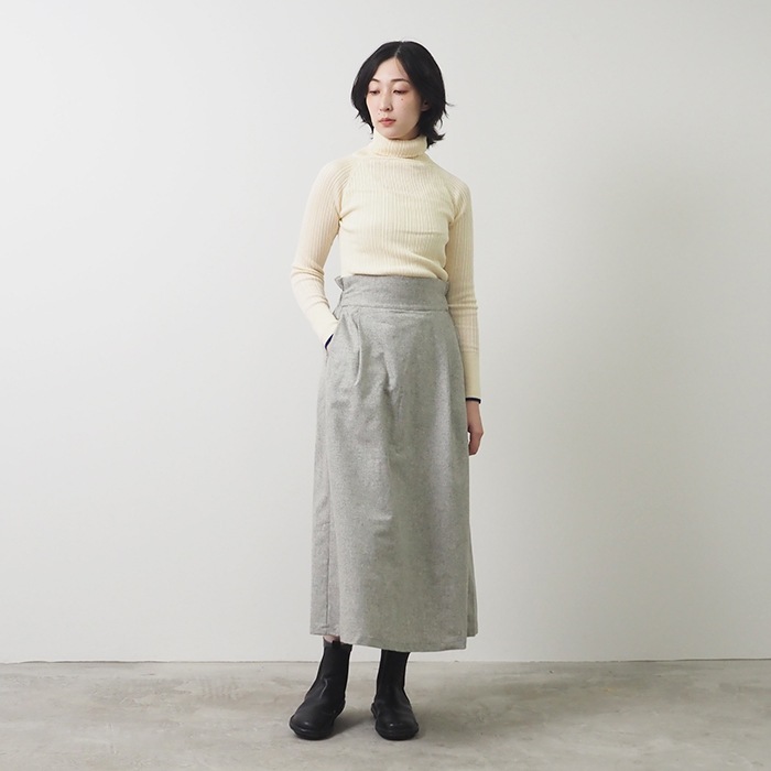 NARU(ナル) リサイクルウールクロス ハイウエストスカート 656932 