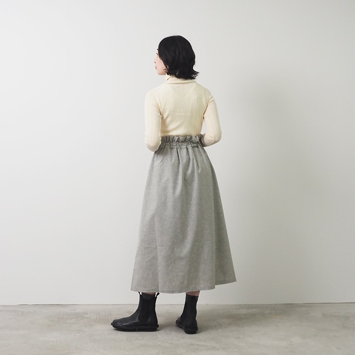 NARU(ナル) リサイクルウールクロス ハイウエストスカート 656932 