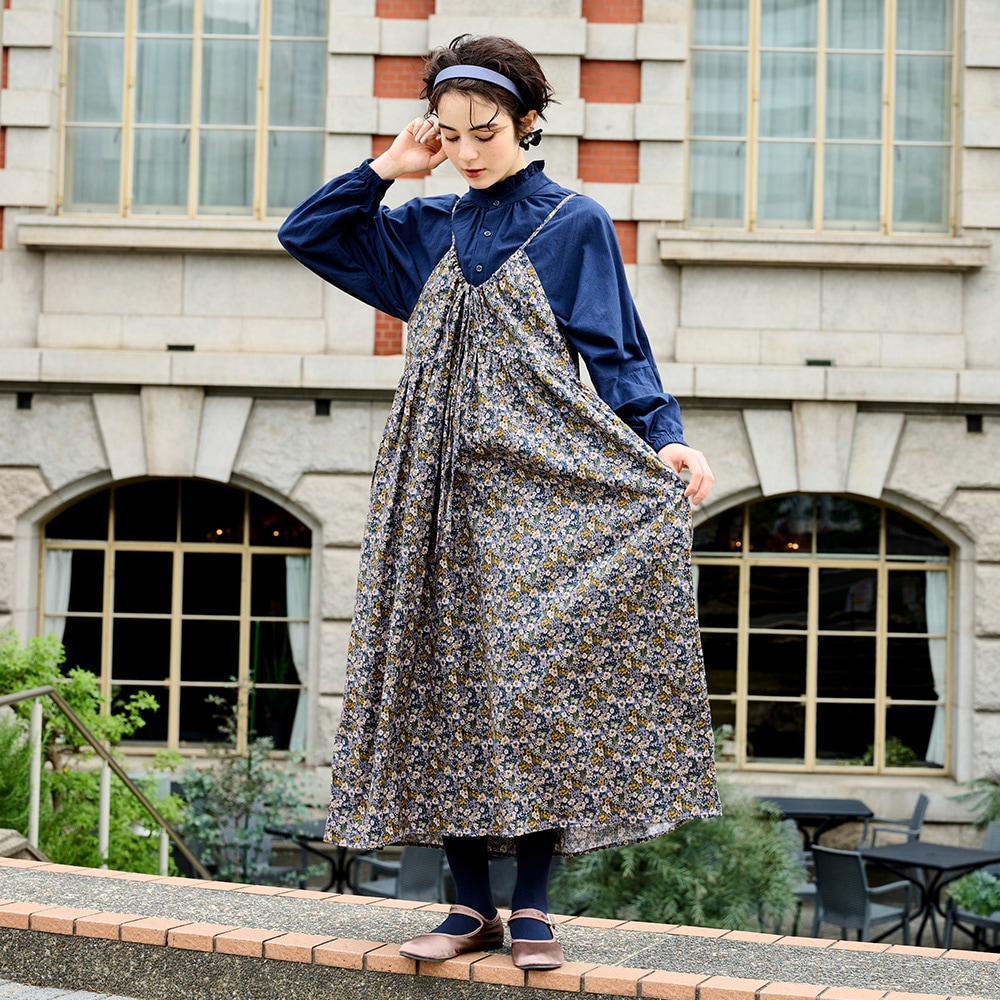 NARU(ナル) 30ビエラベタ小花柄 キャミワンピース 665851