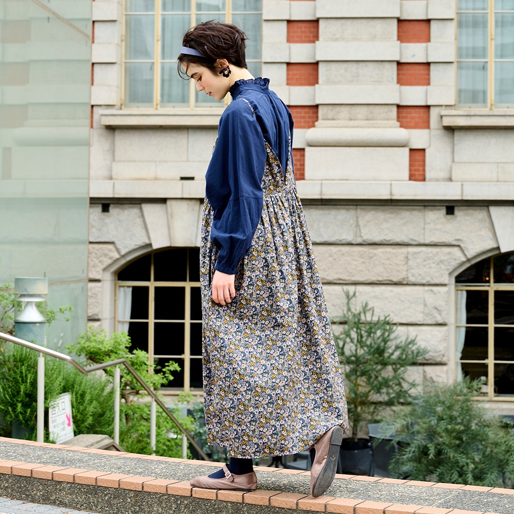 NARU(ナル) 30ビエラベタ小花柄 キャミワンピース 665851