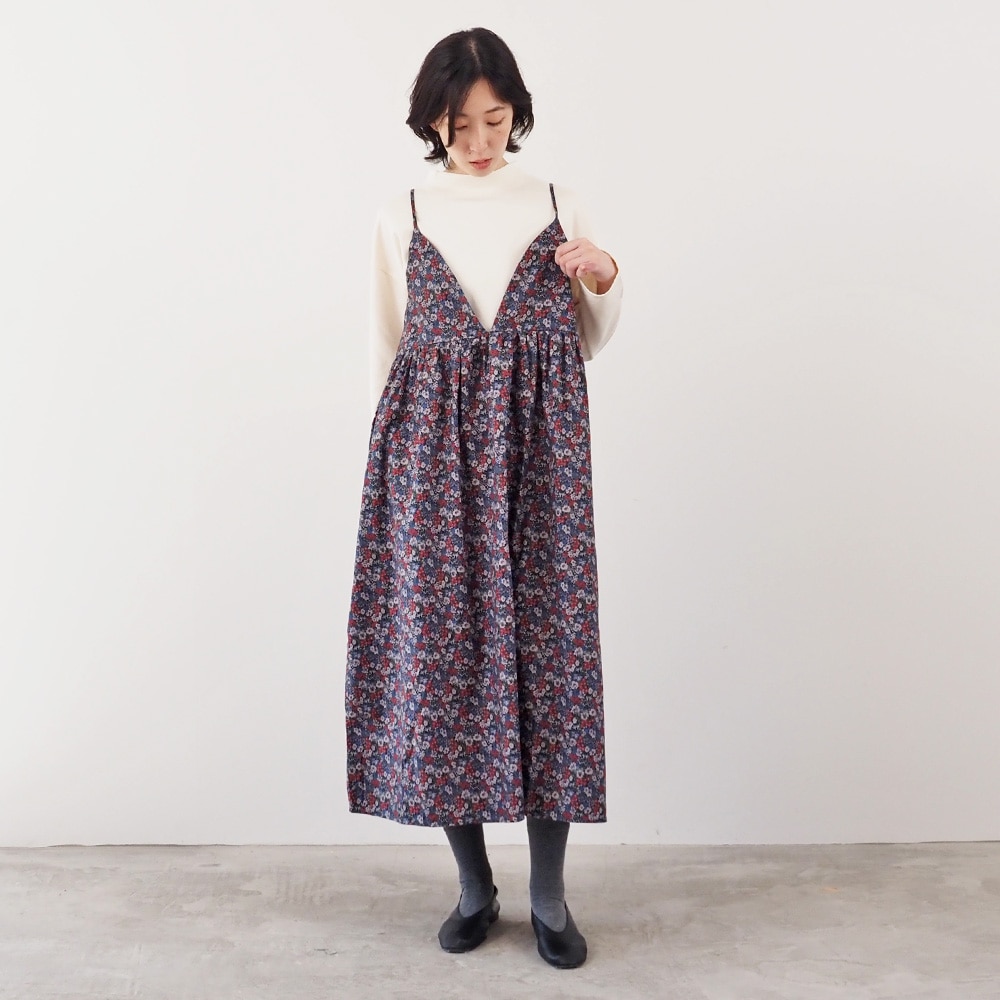 NARU(ナル) 30ビエラベタ小花柄 キャミワンピース 665851