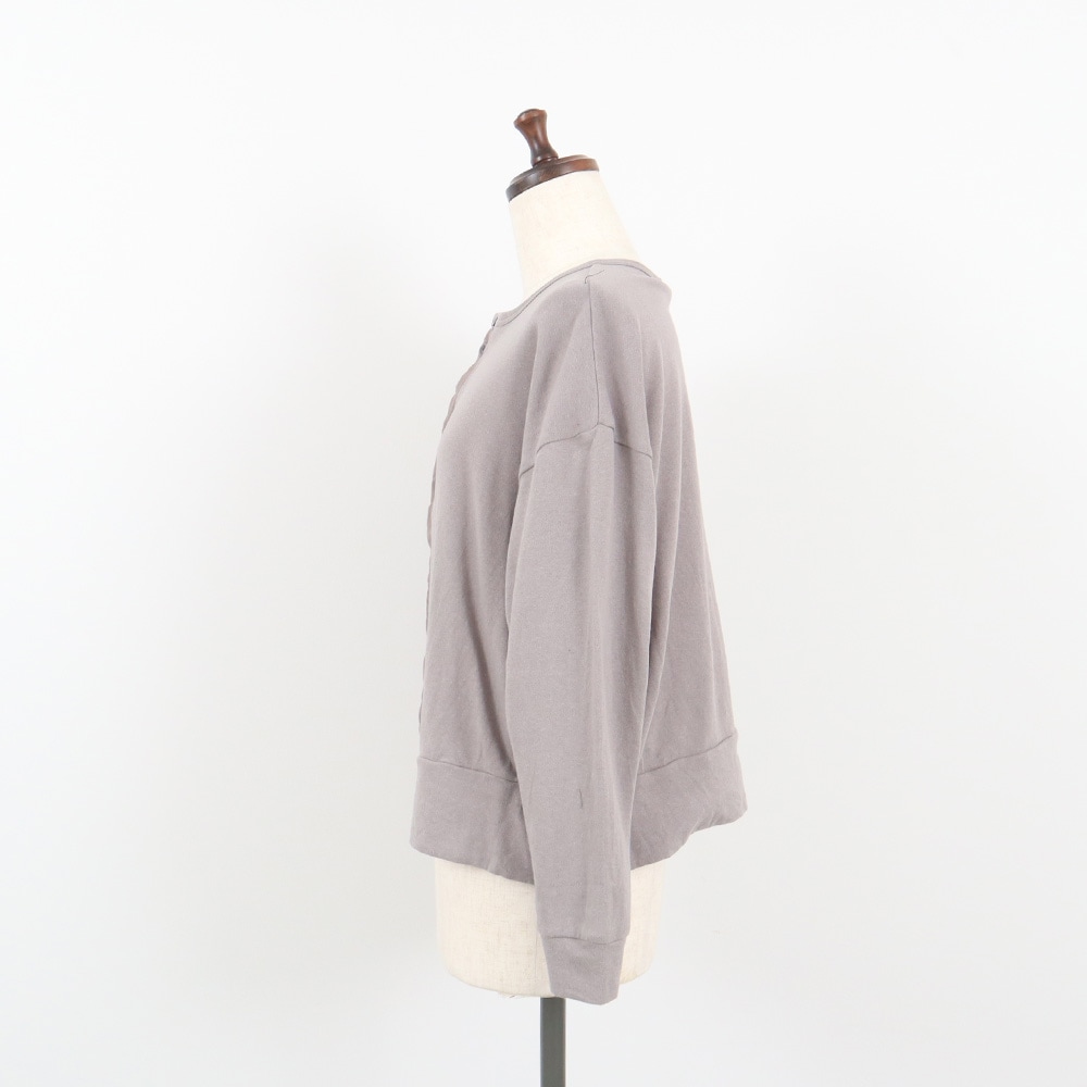 NARU(ナル) ガーゼ裏毛 クルーネックカーディガン 666011