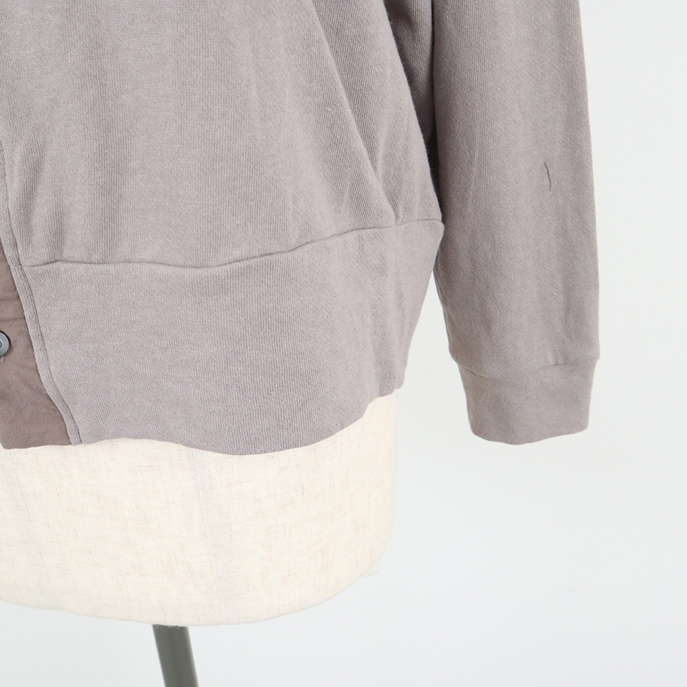 NARU(ナル) ガーゼ裏毛 クルーネックカーディガン 666011