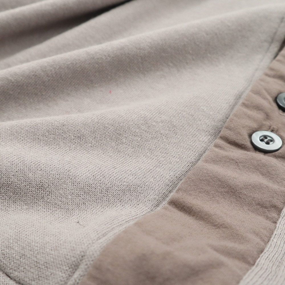 NARU(ナル) ガーゼ裏毛 クルーネックカーディガン 666011