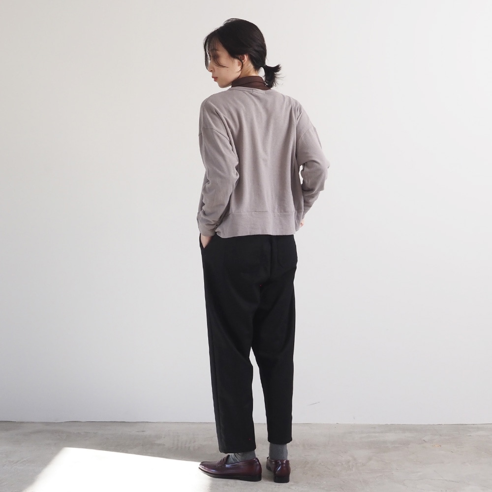 NARU(ナル) ガーゼ裏毛 クルーネックカーディガン 666011