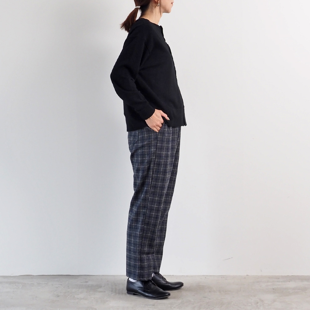 NARU(ナル) ガーゼ裏毛 クルーネックカーディガン 666011