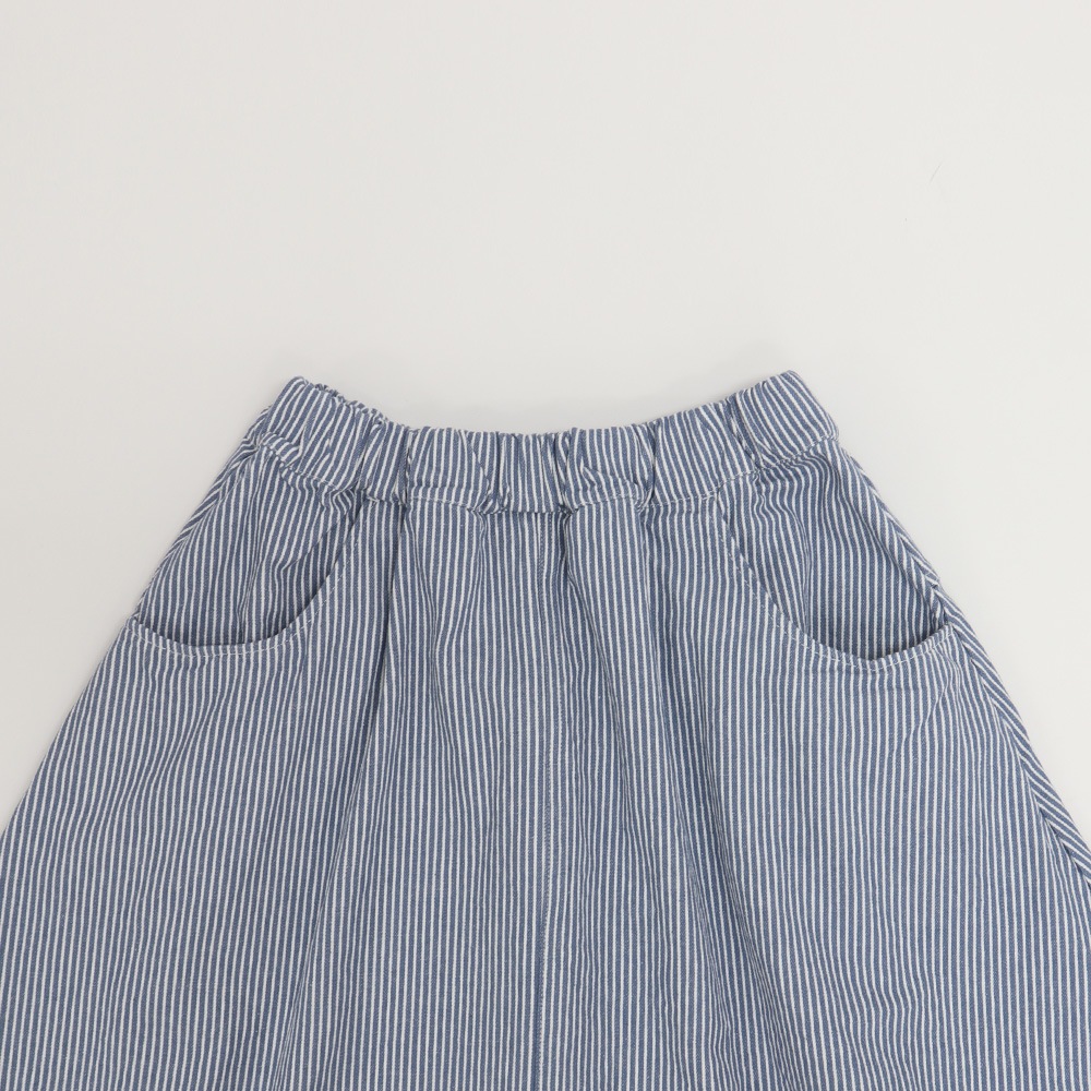 NARU(ナル) カラーヒッコリー ノッポスカート 671800