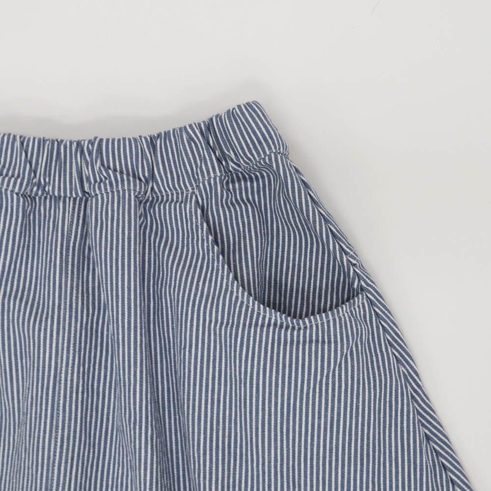 NARU(ナル) カラーヒッコリー ノッポスカート 671800