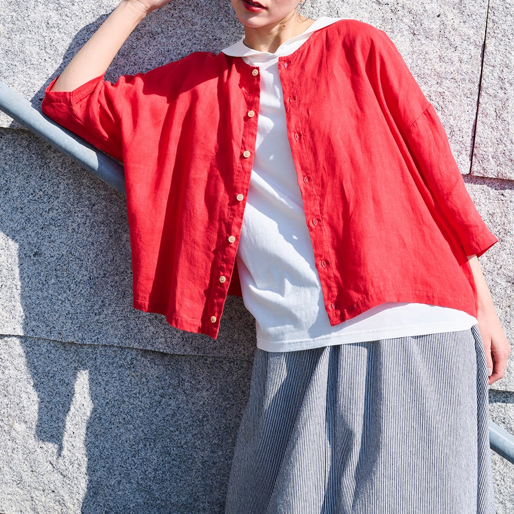 NARU(ナル) カラーヒッコリー ノッポスカート 671800