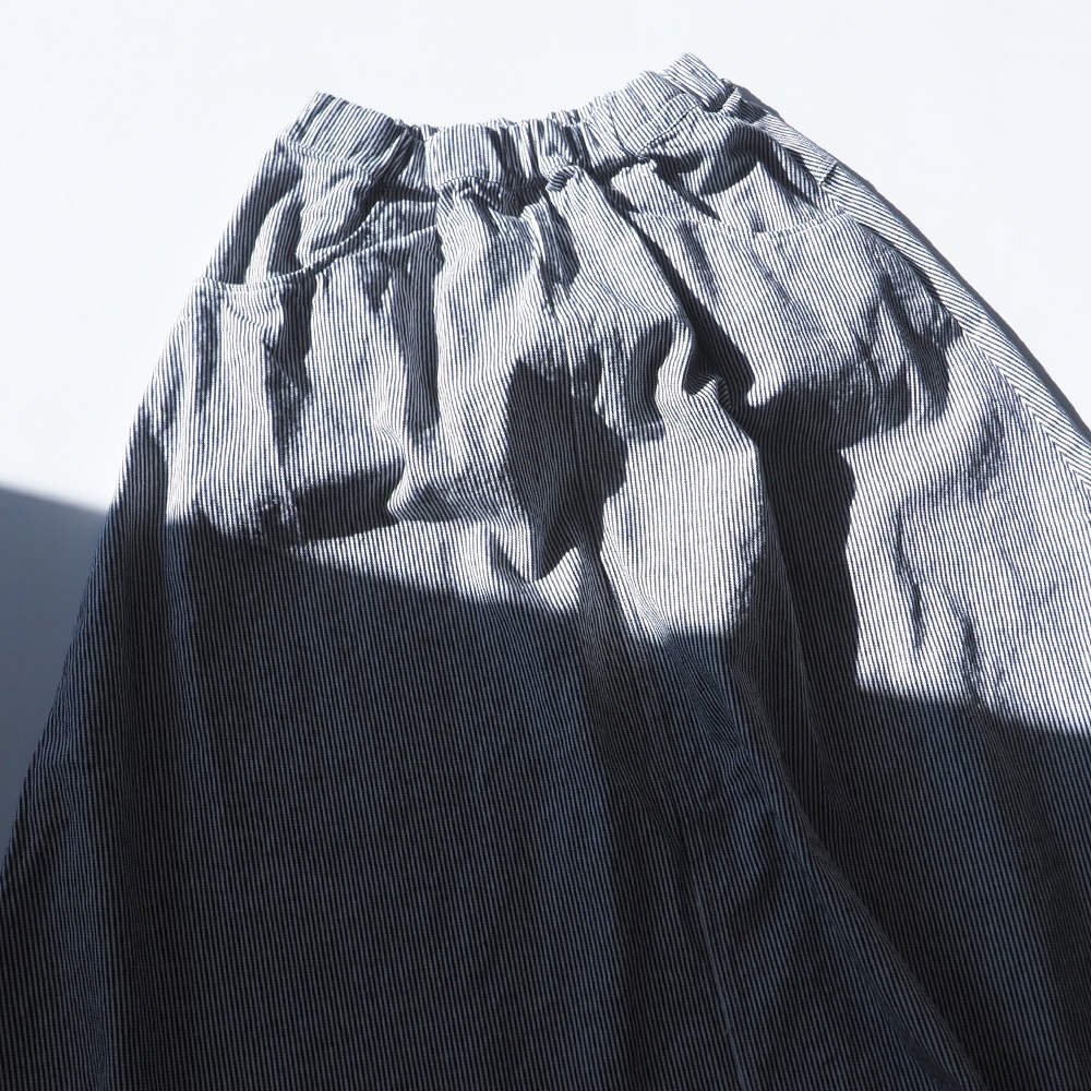 NARU(ナル) カラーヒッコリー ノッポスカート 671800