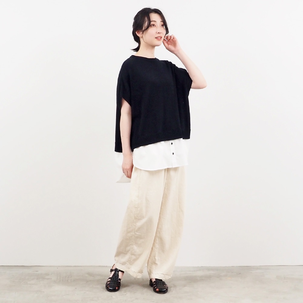 NARU(ナル) ピュアコットン×40ブロード 切替ベスト 661605