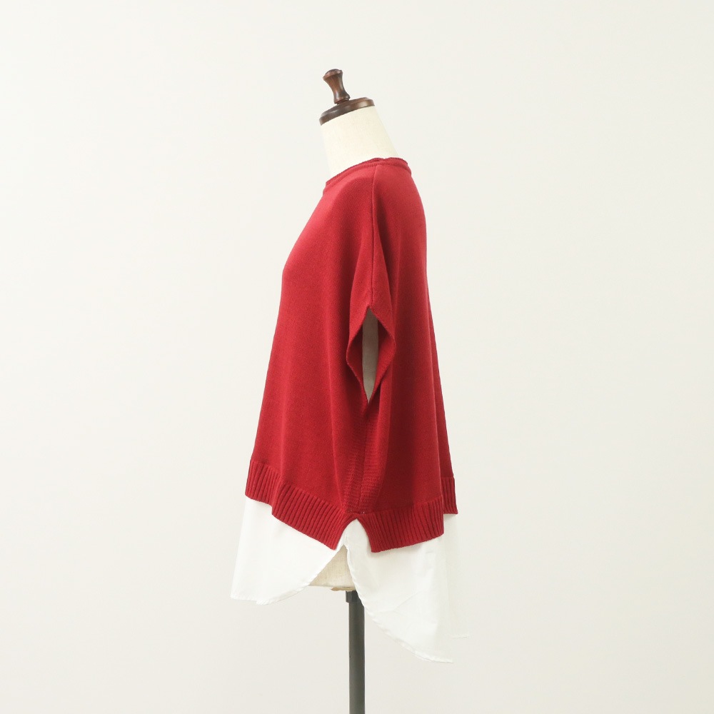 NARU(ナル) ピュアコットン×40ブロード 切替ベスト 661605