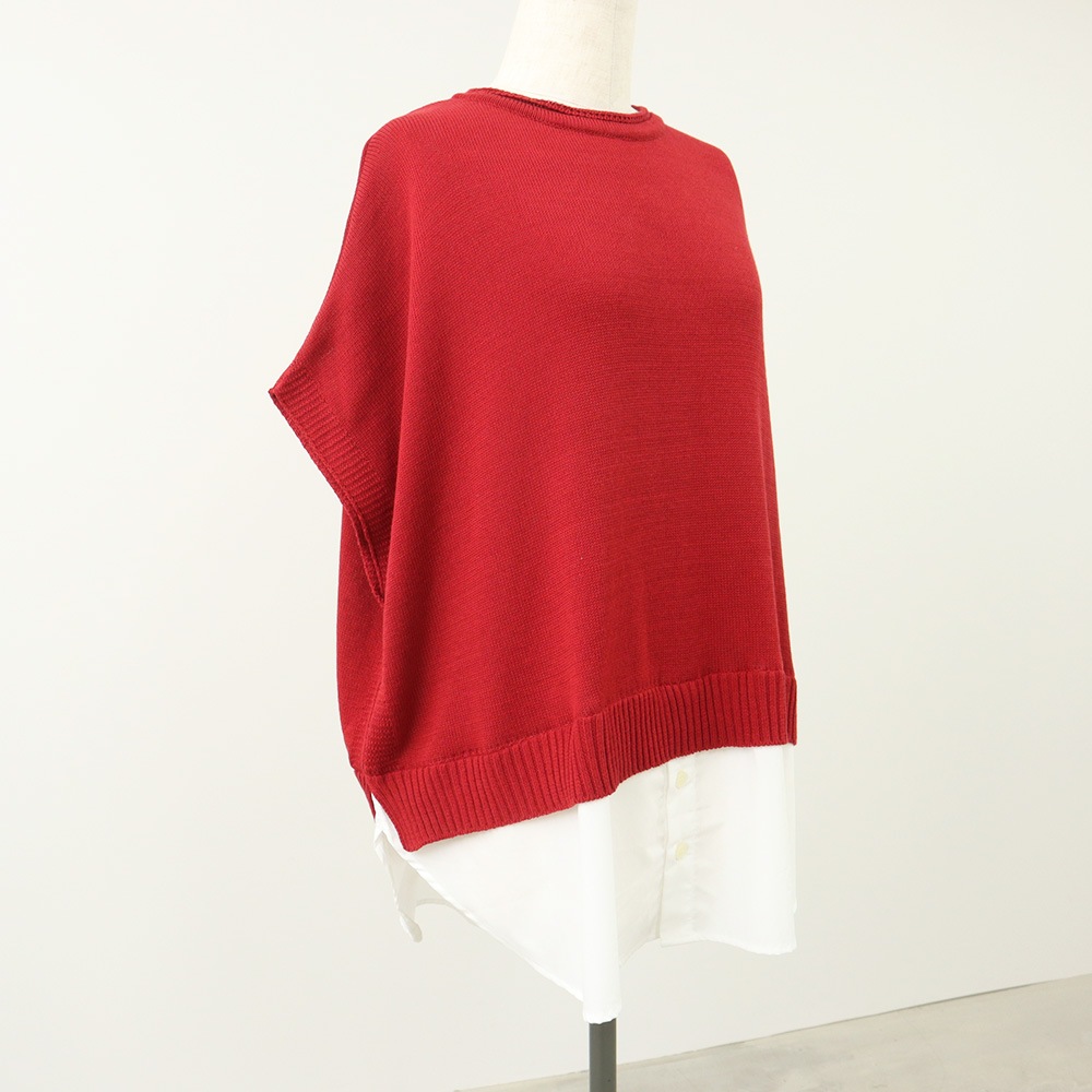 NARU(ナル) ピュアコットン×40ブロード 切替ベスト 661605