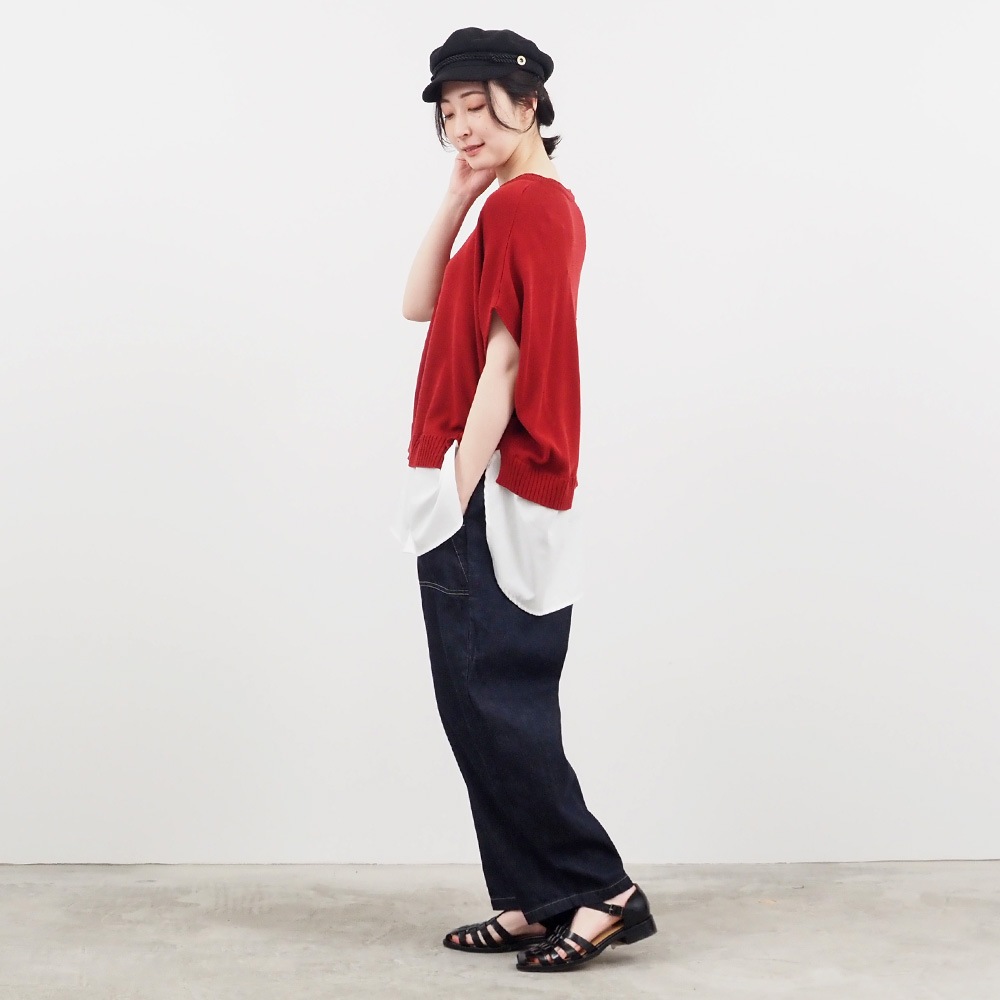 NARU(ナル) ピュアコットン×40ブロード 切替ベスト 661605