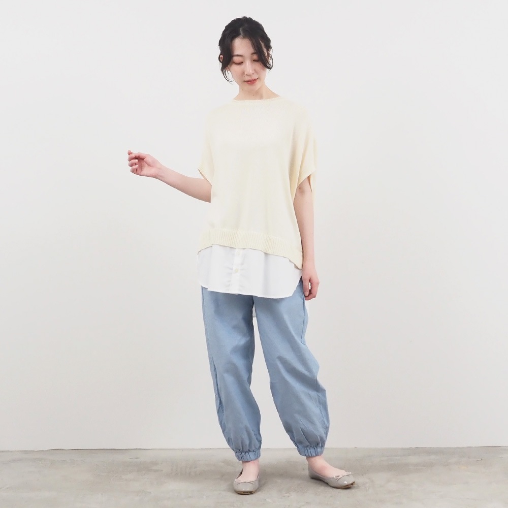 NARU(ナル) ピュアコットン×40ブロード 切替ベスト 661605