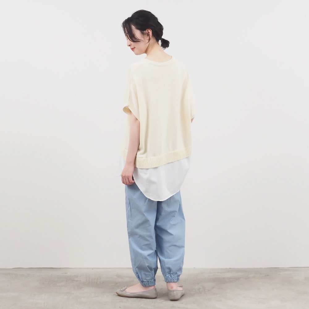 NARU(ナル) ピュアコットン×40ブロード 切替ベスト 661605