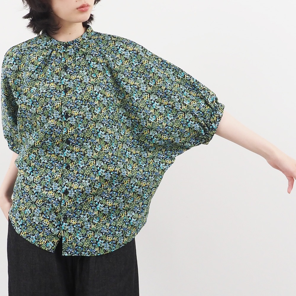 NARU(ナル) 60ローンナイトガーデン ターキーシャツスタンドカラー 667900