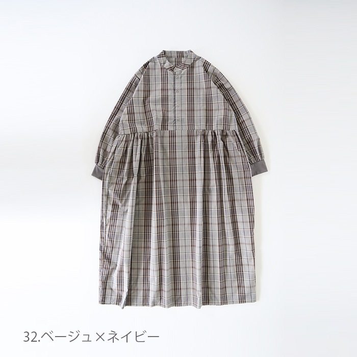 NARU(ナル) タイプライターチェックハンドベルワンピース 647906
