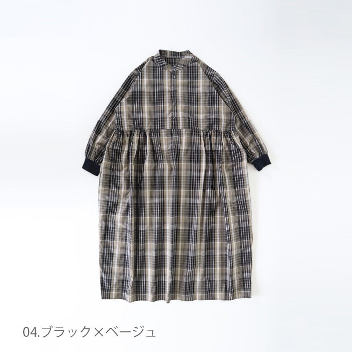 NARU(ナル) タイプライターチェックハンドベルワンピース 647906