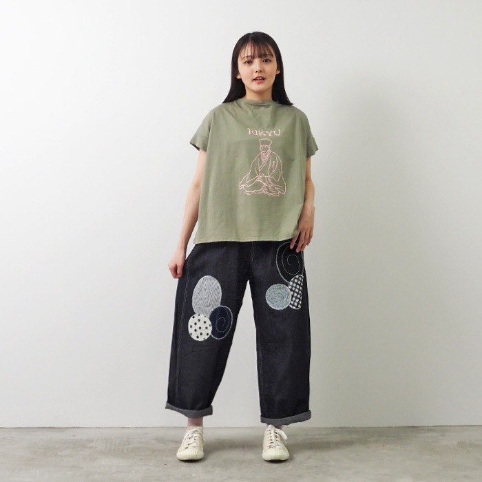 NARU(ナル) 8ozムラデニムパッチワーク ノッポパンツ 655806