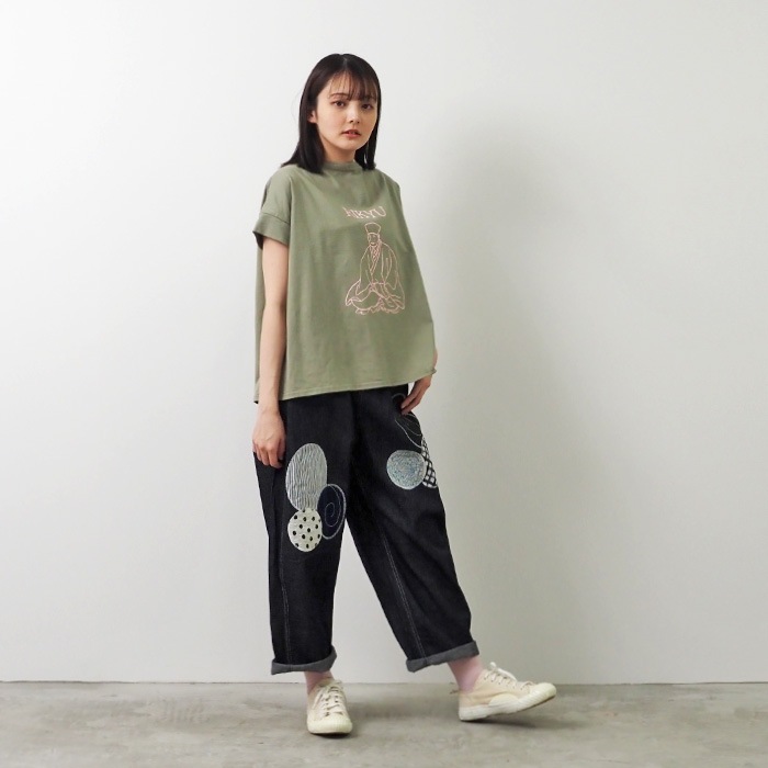 NARU(ナル) 8ozムラデニムパッチワーク ノッポパンツ 655806